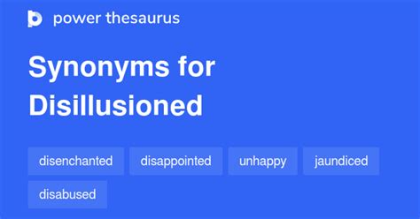 disillusioned synonym